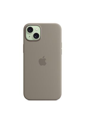 iPhone 15 Plus için MagSafe Özellikli Silikon Kılıf - Kil Rengi