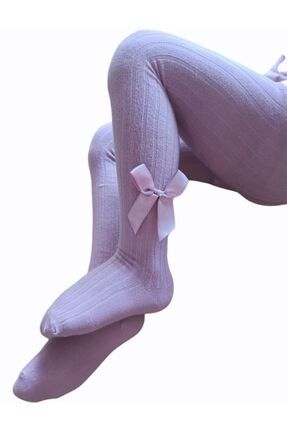 Derbi Desen Aksesuarlı Külotlu Bebek Çorabı