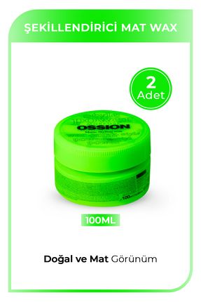 Ossion Matte Styling Wax Yeşil 100 ml X 2 Adet