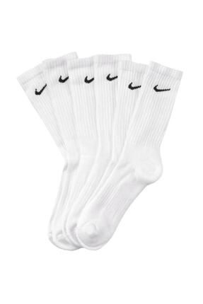 6 Çift Unisex Beyaz Antrenman Spor Tenis Futbol Basketbol Koşu Çorap Seti