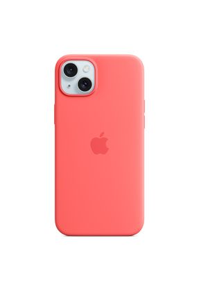 iPhone 15 Plus Uyumlu için MagSafe Özellikli Silikon Kılıf - Guava