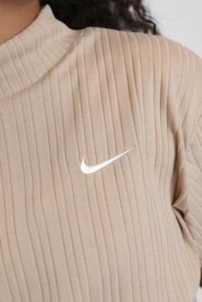 Nike Sportswear Ribbed Jersey Wide Long Sleeve Kad n Sweatshirt Fiyat Yorumlar Trendyol