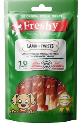 Lamb Twists - 10 adet kuzu etli burgu çubuk - 100g - taze et ile hazırlanmıştır