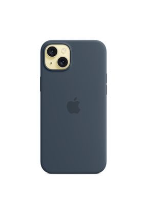 iPhone 15 Plus Uyumlu MagSafe Özellikli Silikon Kılıf - Fırtına Mavisi