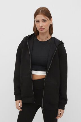 Stradivarius Teknik kuma l oversize kap onlu sweatshirt Fiyat