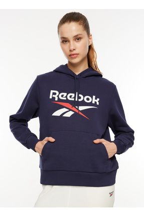Reebok Lacivert Kad n Yuvarlak Yaka Sweatshirt IQ4428 RI BL FLEECE