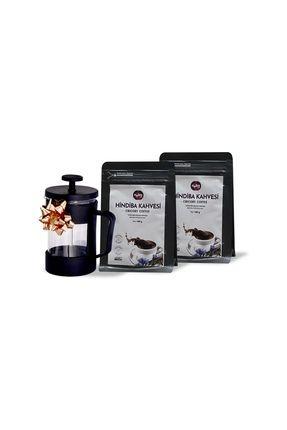 %100 Hindiba Kahvesi (Chicory Coffee) - 2 x 100 g - French Press Hediye