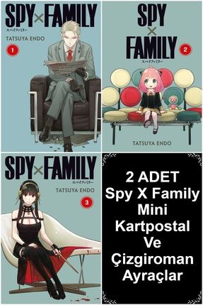 Spy x Family 1-2-3. Ciltler 3 Kitap | Spy x Family Mini Kartpostal Ve Çizgiroman Ayraçlar
