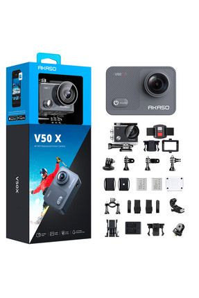V50x 4k 30fps Aksiyon Kamera Ve Süper Aksesuar Seti ( Türkiye 2 Yıl Garantili)