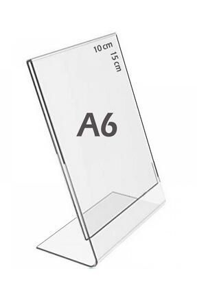 A6 L-tipi Dikey Şeffaf Föylük Menü Fiyatlık Broşür Etiket Fotoğraflık Albüm Stand Sehpa