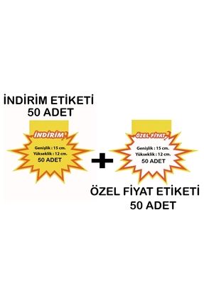 Indirim / Özel Fiyat Baskılı Yıldızlı Fiyat Etiketi 15x12 Cm 50 50 Ad.set