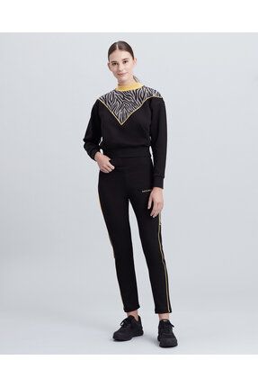 Skechers W Printed Panel Sweatshirt Kad n Siyah Sweatshirt S212915