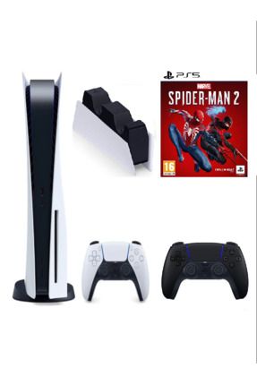 Playstation 5 Disk Li 2. Dualsense Kol Ps5 Marvel Spiderman 2 Şarj Istasyonu