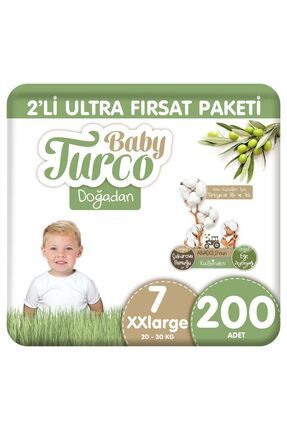 Doğadan 2'Li Ultra Fırsat Paketi Bebek Bezi 7 Numara Xxlarge 200 Adet