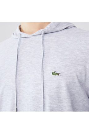 Lacoste Erkek Regular Fit Kapu onlu Gri Sweatshirt
