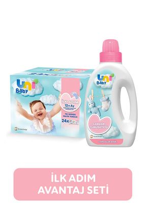 Avantaj Seti Ilk Adım 24'lü Islak Mendil Bebek Çamaşır Yumuşatıcısı 1500 ml