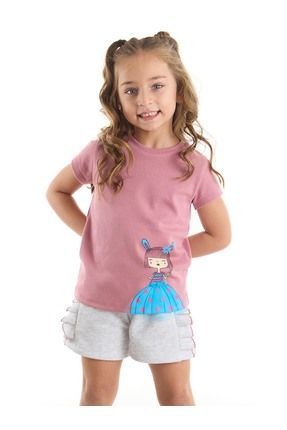 Tüllü Lily Kız Çocuk T-shirt Şort Takım
