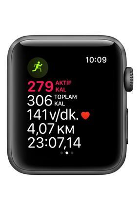 Apple Watch Series 3 42 mm GPS Uzay Grisi Aluminyum Kasa ve Siyah Kordon Fiyat Trendyol