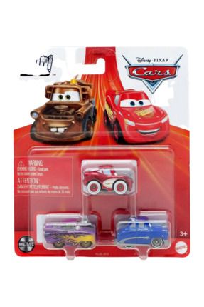 D SNEY Disney Pixar Cars 2023 Mini Racers 3 Pack Cruisin Lightning Doc Hudson Ramone