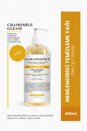 Chamomile Gleam Arındırıcı Yağ Bazlı Makyaj Temizleyici Vegan Yüz ve Vücut Temizleme Yağı 400ml