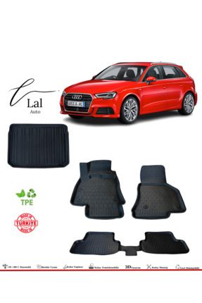 Audi A3 Hatchback 2013-2020 3D Havuzlu Paspas Alt Kademe Bagaj Havuzu Seti lala3hb1320set