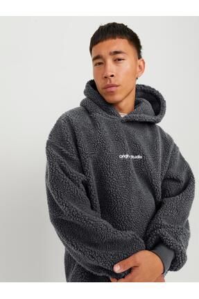 Jack Jones JORVESTERBRO TEDDY SWEAT HOOD SN Original Studio Nak l Kapu onlu Pelu Sweatshirt