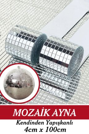 Mini Mozaik Ayna,5x5 mm 1600 adet Kendinden Yapışkanlı Levha