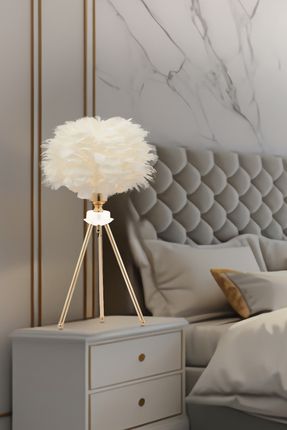 Belinay Gold Abajur Masa Lambası Modern Tasarım -yatak Odası-salon Abajur