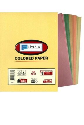 Renkli Teksir Kağıdı 100'lü A4 Ebat