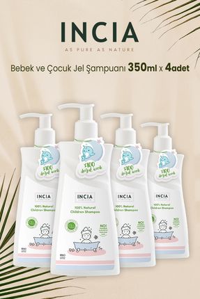 %100 Doğal Organik Bebek Ve Çocuk Jel Şampuanı Saç Vücut Lavanta Konak Önleyici 350 ml X 4 Adet dvc-5016496