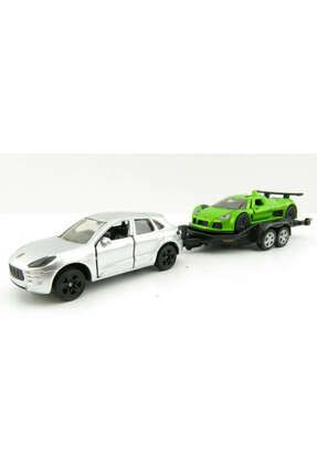 Siku Maket 155 Olcek Car With Trailer Arac Set N2544