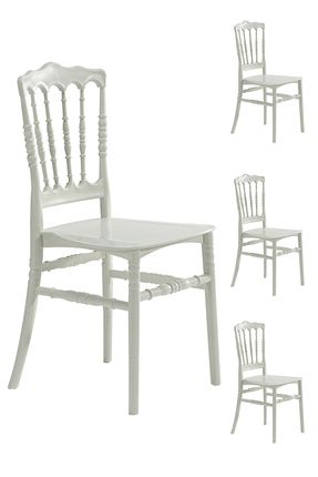 4 Adet Miray Beyaz Mutfak Yemek Sandalye