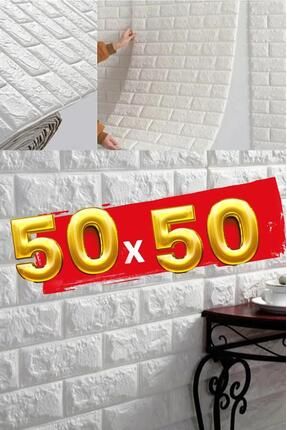 50x50 Cm 0,27 M² Silinebilir Kendinden Yapışkanlı Duvar Kağıdı Esnek Köpük Panel 3d Tuğla Desen