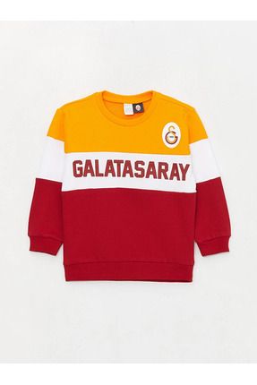 LİSANSLI Uzun Kollu Galatasaray Baskılı Erkek Bebek Sweatshirt