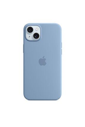 iPhone 15 Plus için MagSafe özellikli Silikon Kılıf-Buz Mavisi
