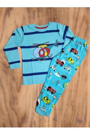 Erkek çocuk baskılı alt üst pijama takımı qp2023pj21
