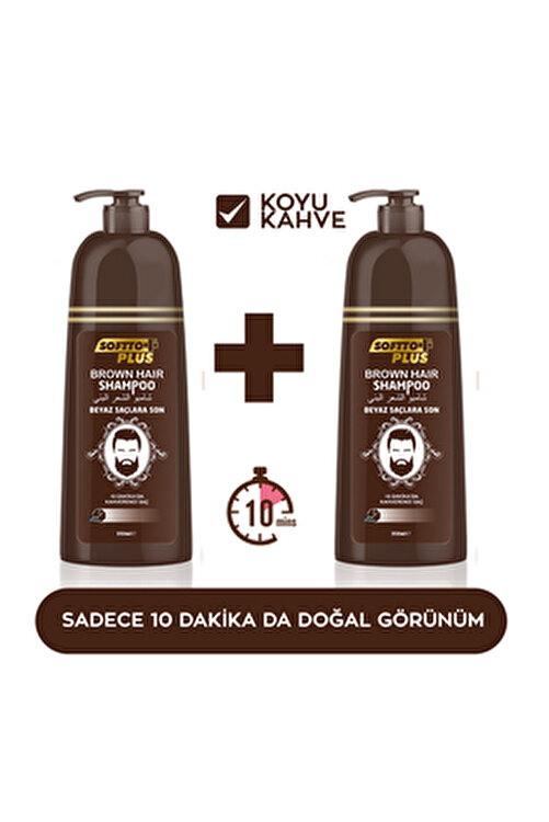 2'li Brown Hair Shampoo Beyaz Saçlardan Kurtulmanın Yolu 350 ml + 350 ml