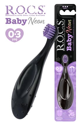 Baby Neon 0-3 Yaş Için Ekstra Yumuşak Diş Fırçası - Mor