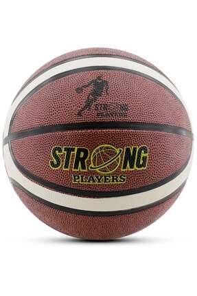 Basketbol Topu Pompa Hediyeli Dayanıklı X-Super İç Dış Mekan Pompalı Kahverengi 6 Numara