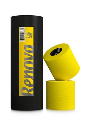 Renova Sarı Tuvalet Kağıdı 3'lü Rulo Pvc Siyah Kutu