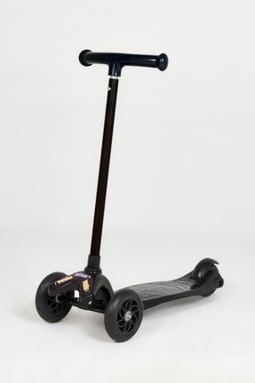 Çocuk Siyah Mitur 3 Tekerlekli Yükseklik Ayarlı Scooter