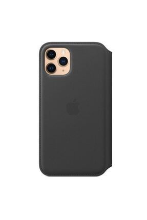 Iphone 11 Pro Deri Folyo Kılıf Siyah - Mx062zm/a ( Türkiye Garantili)