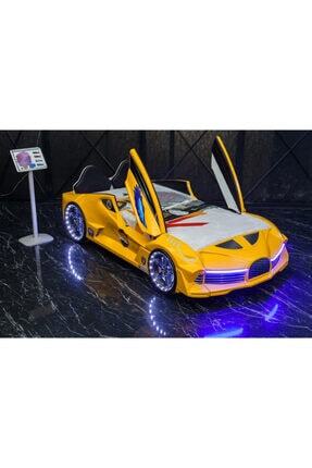 kaju carbed arabali yatak moon aero full sari kumandali isik ve ses sistemli dosemeli cocuk araba karyolasi fiyati yorumlari trendyol