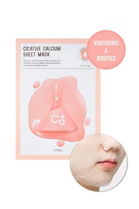 Hassas Ciltler İçin Koruyucu Kalsiyum İçerikli Özel Bakım Maskesi Cicative Calcium Sheet Mask