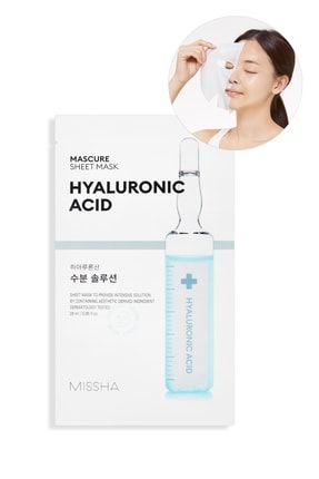 Hyalüronik Asit İçerikli Nemlendirici Yaprak Maske (1ad) Mascure Hydra Solution Sheet Mask