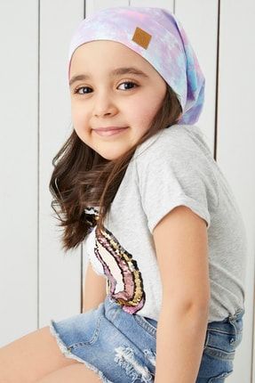 Kız Çocuk Batik Aqua Figürlü Ip Detaylı 4 Mevsim Şapka Bere Buff -yumuşak Doğal Penye