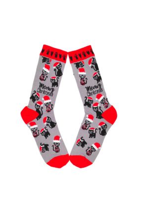 Happy Socks thal zel Seri Unisex Happy Meowy Christmas Sock