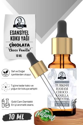 Turkish Hamam Choco Vanilla Esansiyel Yağı Vanilyalı Uçucu Buhurdanlık Yağı Difüzör Esansı 10ml