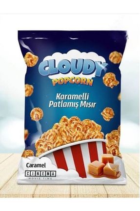 CLOUDY Popcorn Karamelli Potlomış Mısır Cips 110gr Karameli1
