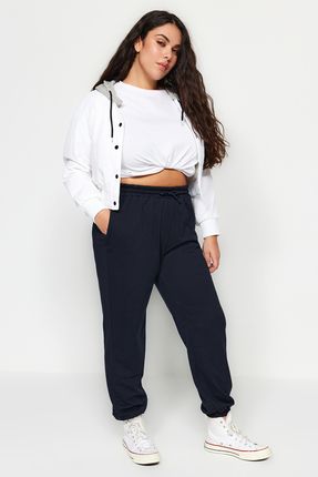 Trendyol Curve Plus Size Sweatpants - Gray - Flare - Trendyol